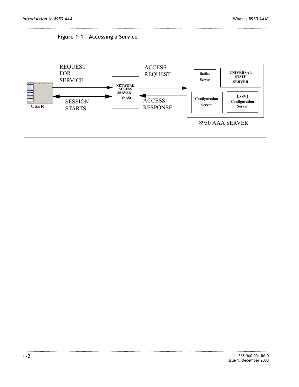System, Figure 1-1, Illustrates | Alcatel-Lucent 8950 AAA User Manual | Page 20 / 476