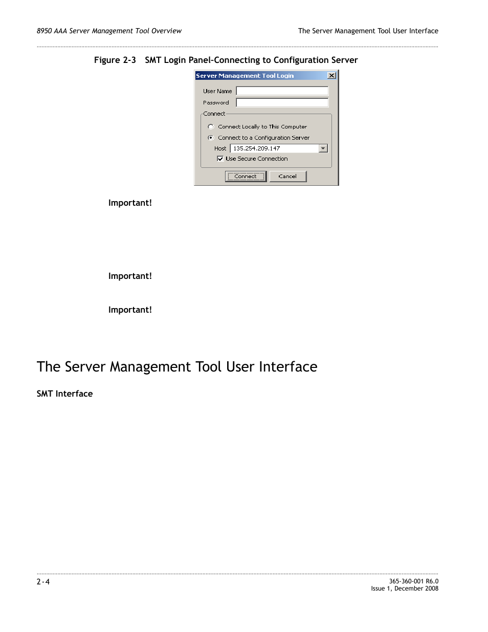 The server management tool user interface, The server management tool user interface -4 | Alcatel-Lucent 8950 AAA User Manual | Page 28 / 476
