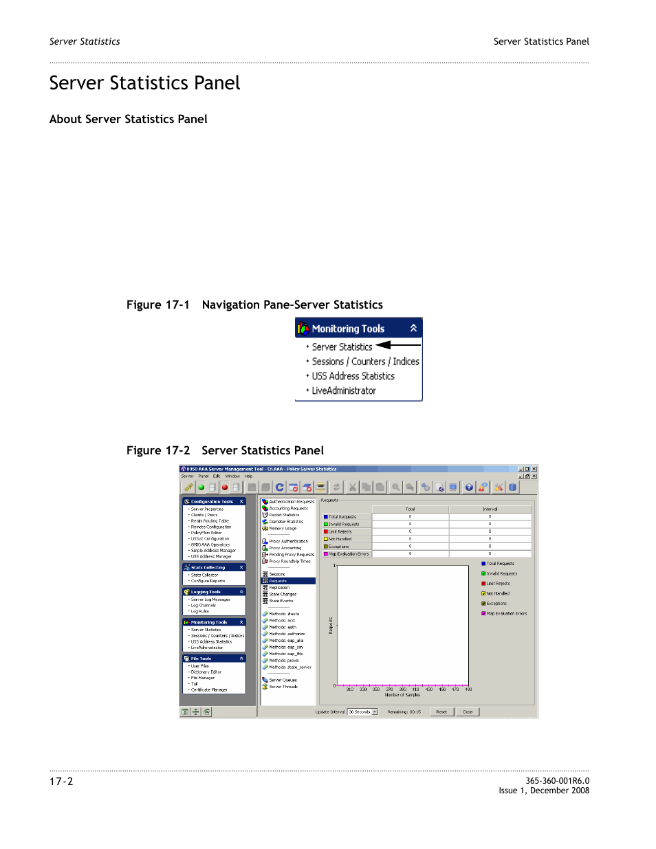 Server statistics panel, Server statistics panel -2 | Alcatel-Lucent 8950 AAA User Manual | Page 280 / 476