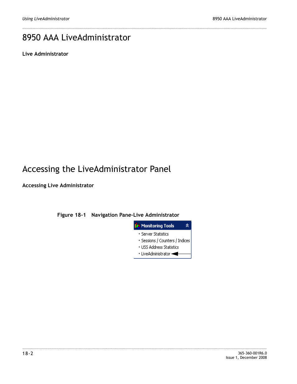 8950 aaa liveadministrator, Accessing the liveadministrator panel, 8950 aaa liveadministrator -2 | Accessing the liveadministrator panel -2 | Alcatel-Lucent 8950 AAA User Manual | Page 312 / 476