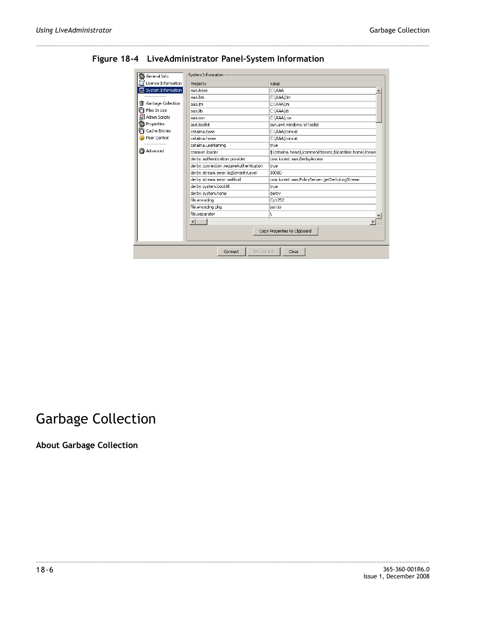 Garbage collection, Garbage collection -6 | Alcatel-Lucent 8950 AAA User Manual | Page 316 / 476