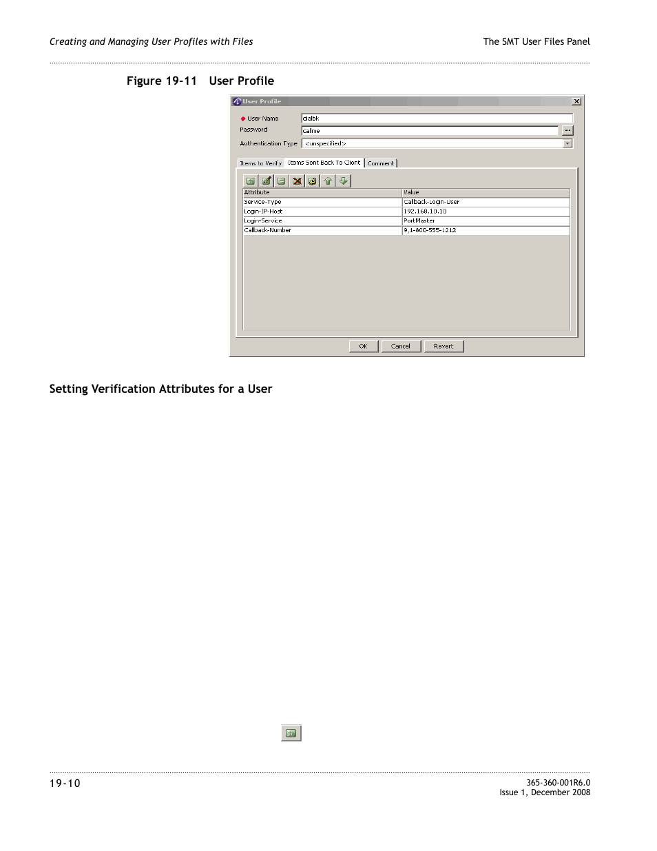 Setting verification attributes for a user | Alcatel-Lucent 8950 AAA User Manual | Page 338 / 476