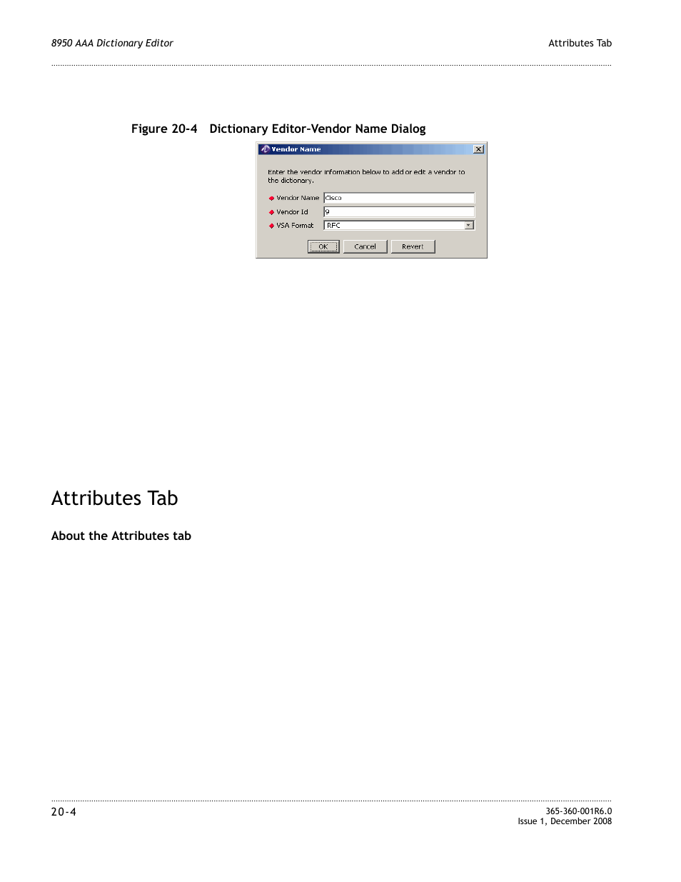 Attributes tab, Attributes tab -4 | Alcatel-Lucent 8950 AAA User Manual | Page 348 / 476