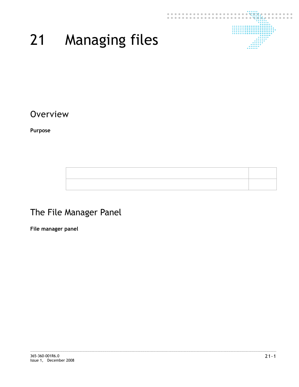 21 managing files, The file manager panel, Managing files | The file manager panel -1, Chapter 21, “managing files, Overview | Alcatel-Lucent 8950 AAA User Manual | Page 357 / 476