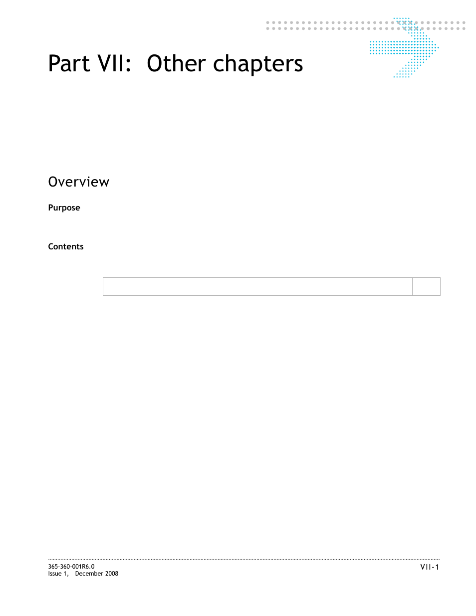 Part vii: other chapters, Overview | Alcatel-Lucent 8950 AAA User Manual | Page 425 / 476