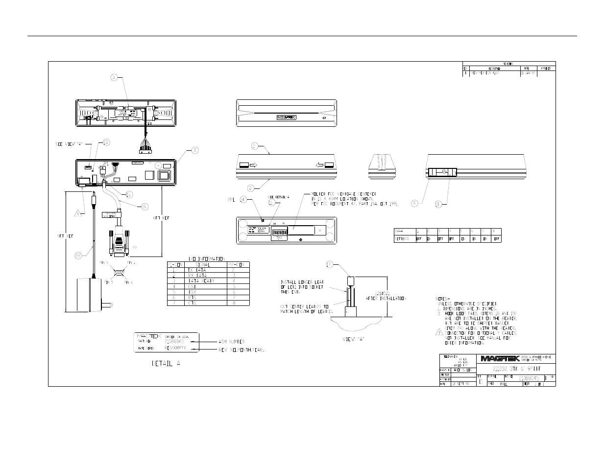 Figure 3-4. top assembly drawing | MagTek MT-211232 RS-232 3-TRACK User Manual | Page 24 / 24