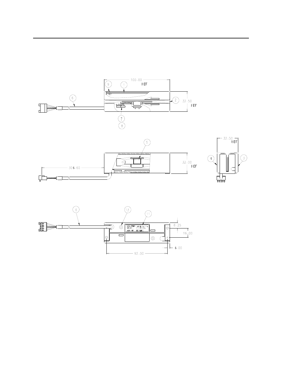 Figure 2-2. reader mounting dimensions with cover | MagTek 100-MILLIMETER COMPATIBLE User Manual | Page 10 / 14