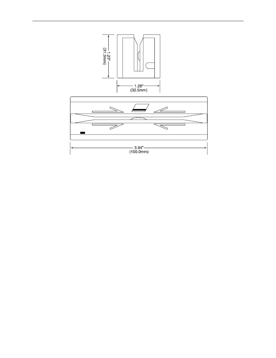 Figure 1-2. dimensions | MagTek USB HID SURESWIPE &  USB HID SWIPE READER User Manual | Page 11 / 34
