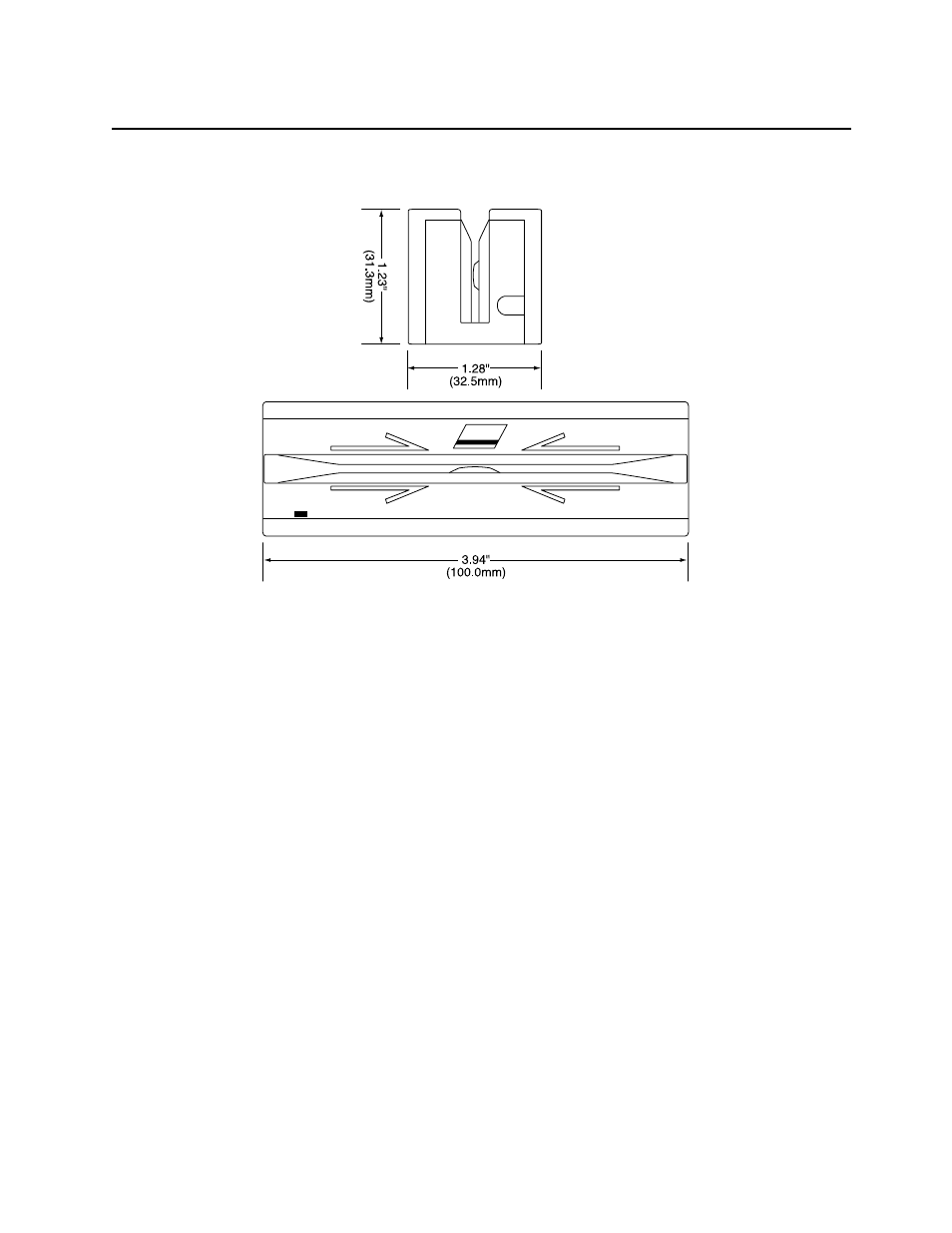 Figure 1-2. dimensions | MagTek MINIWEDGE SWIPE READER User Manual | Page 9 / 32