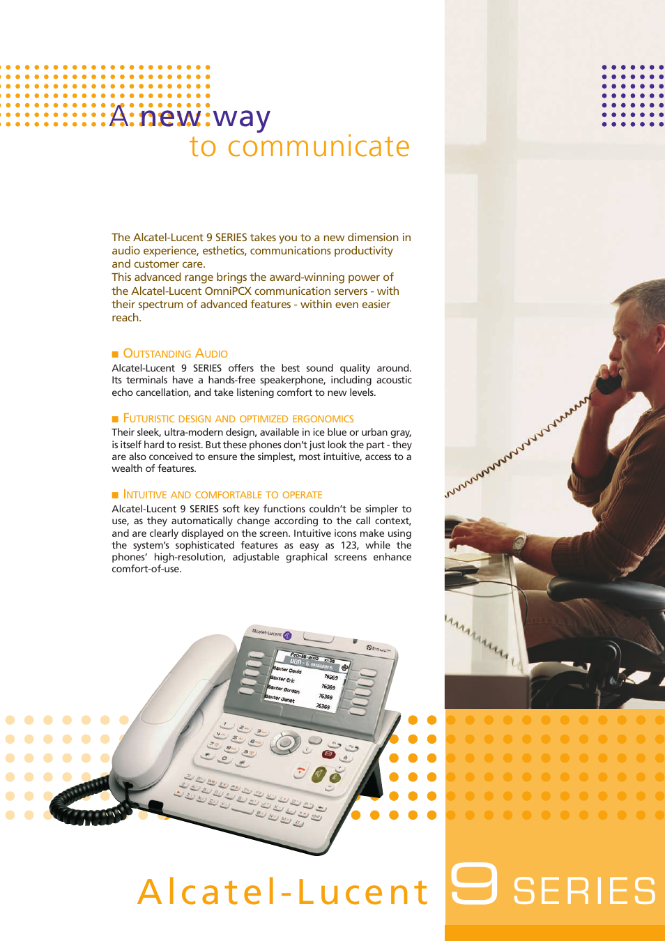 A new way to communicate | Alcatel-Lucent 9 Series User Manual | Page 2 / 6