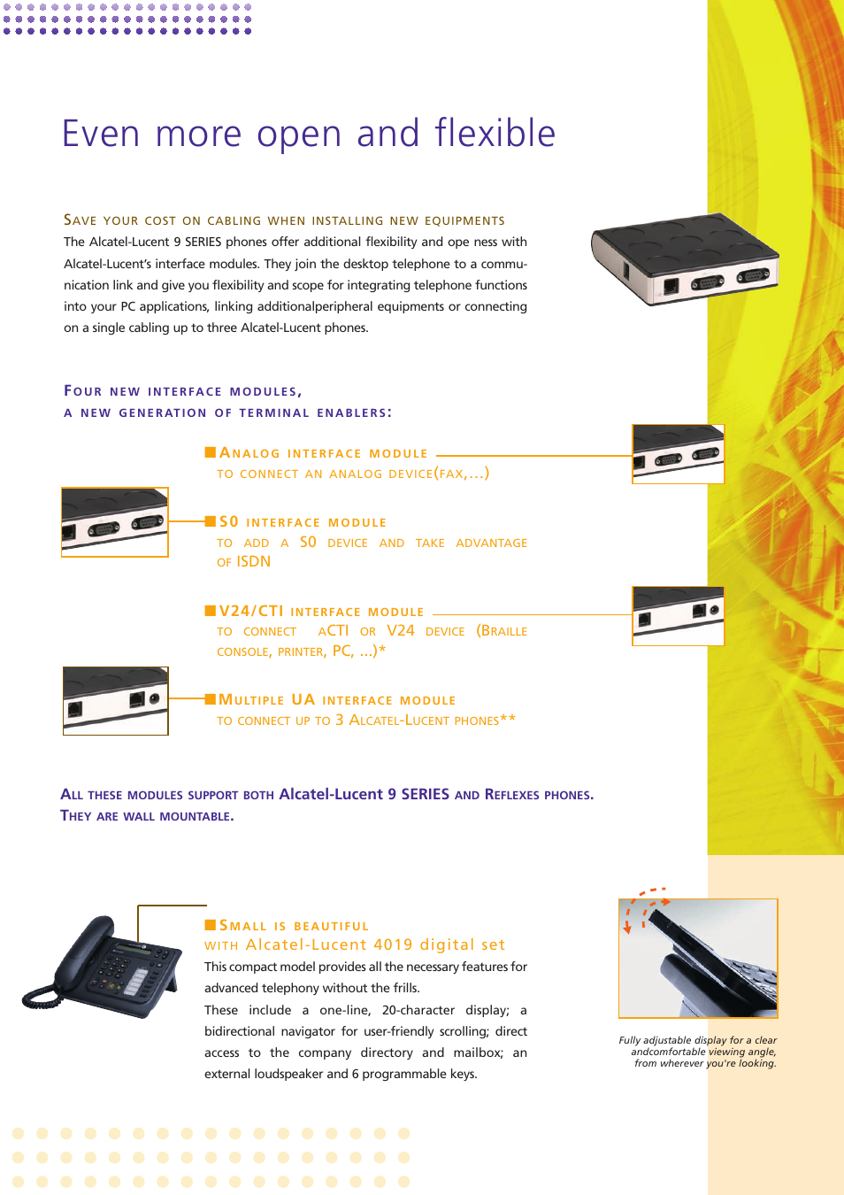 Even more open and flexible | Alcatel-Lucent 9 Series User Manual | Page 4 / 6