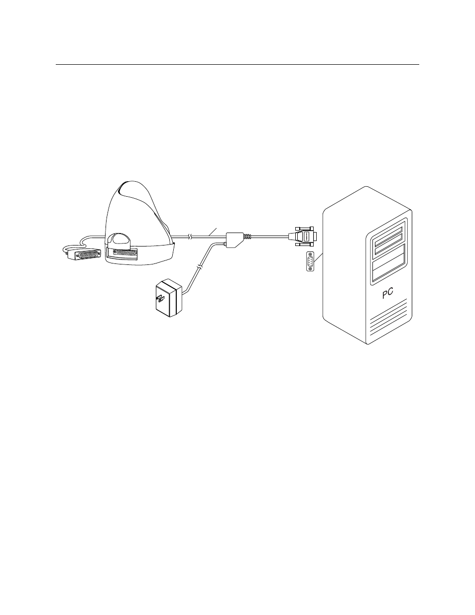 Figure 2-3. cabling – single pc | MagTek MICRImage CHECK READER User Manual | Page 15 / 38