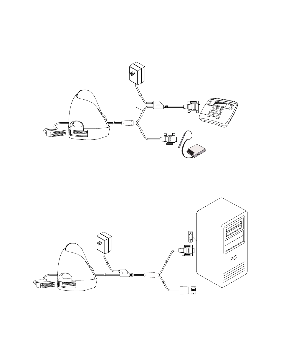 Figure 2-4. cabling –terminal and auxiliary device | MagTek MICRImage CHECK READER User Manual | Page 16 / 38