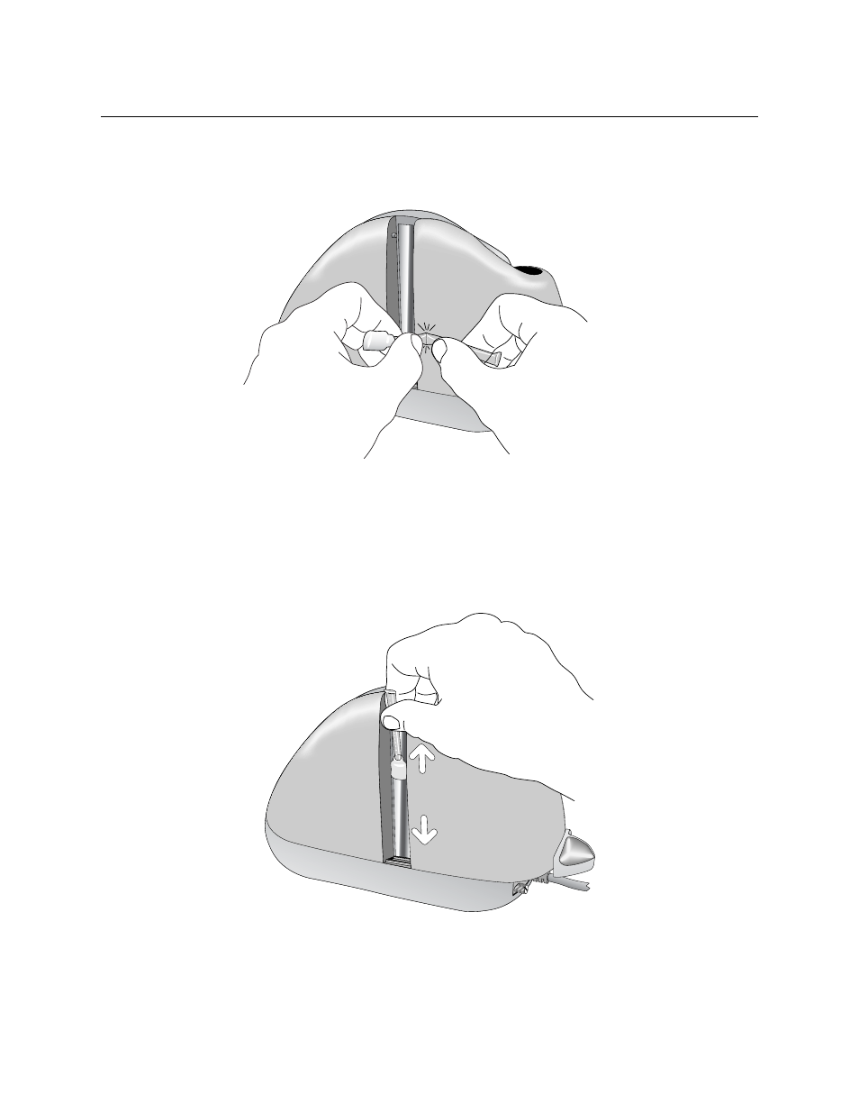Figure 3-5. activating the cleaning swab, Figure 3-6. cleaning the imager | MagTek MICRImage CHECK READER User Manual | Page 21 / 38