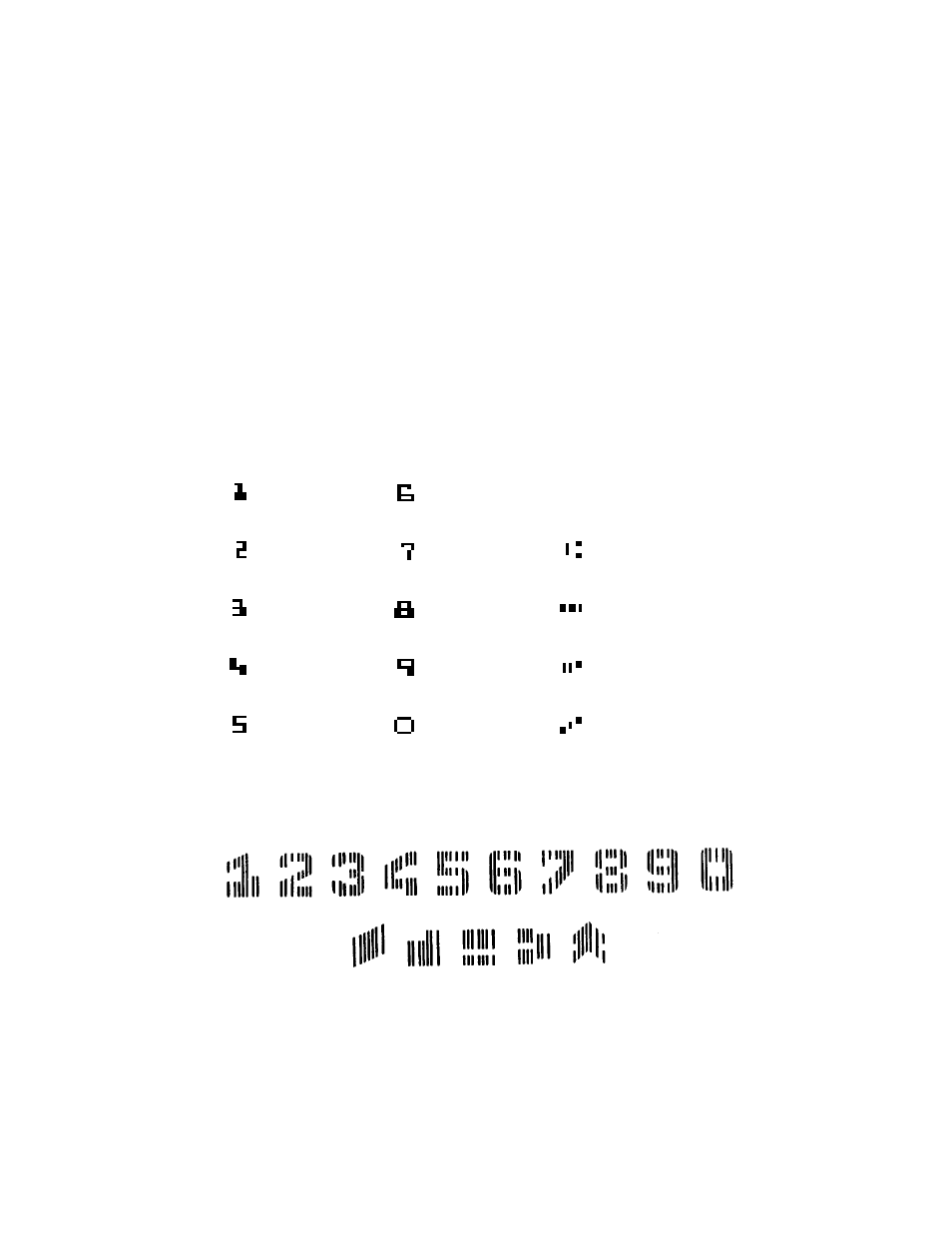 Appendix b. check reading, E13-b character set, Cmc-7 character set | Nn0,0,noname<cr, No image in memory, Sg1,5333,noname<cr, Scanned b/w image (5333 bytes) in memory, Lg1,5333,file7.tif<cr, Same image after being sent (image is now locked) | MagTek MICRImage User Manual | Page 73 / 86