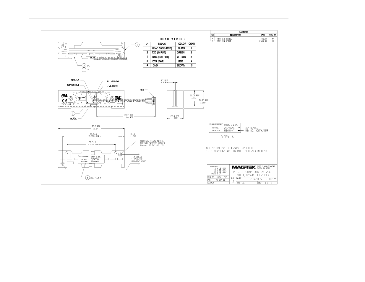 MagTek SWIPE READERS WITH RS-232 User Manual | Page 32 / 38
