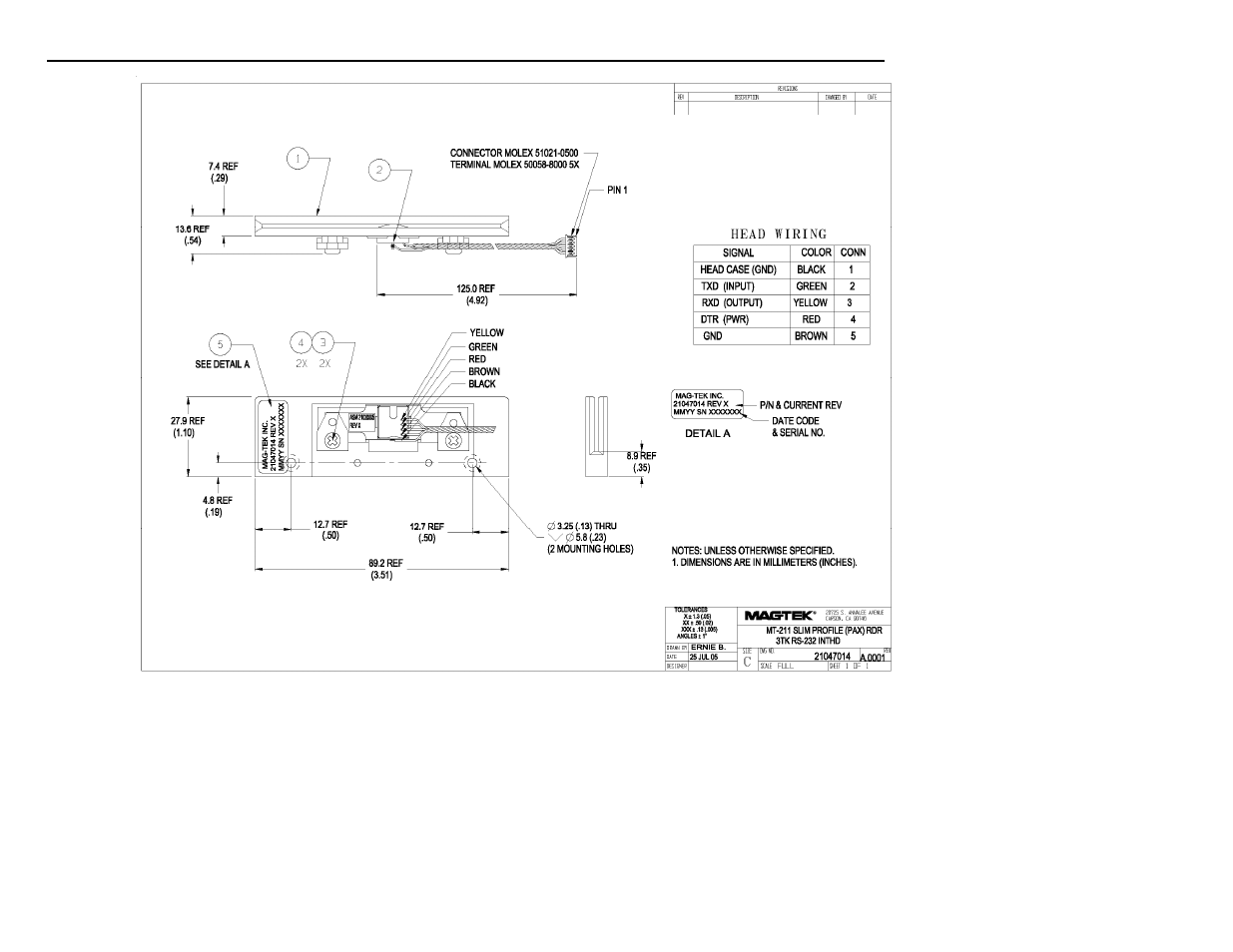 MagTek SWIPE READERS WITH RS-232 User Manual | Page 38 / 38