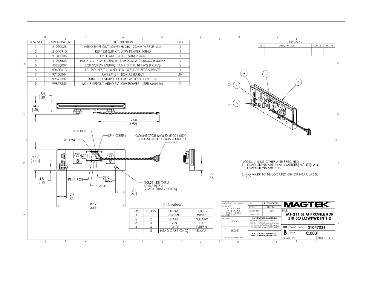 MagTek LOW POWER SHIFT-OUT User Manual | Page 21 / 21