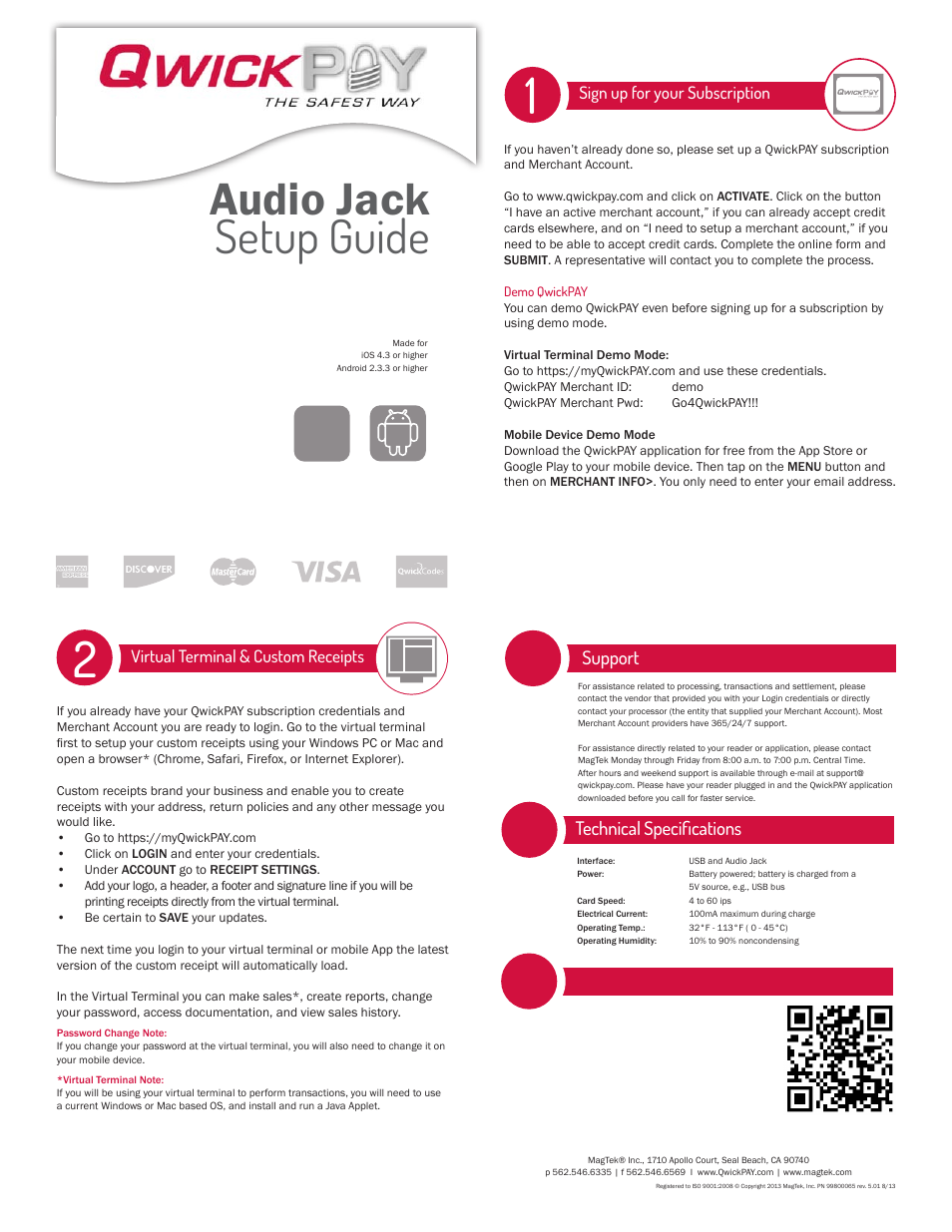 MagTek Audio Jack User Manual | 2 pages