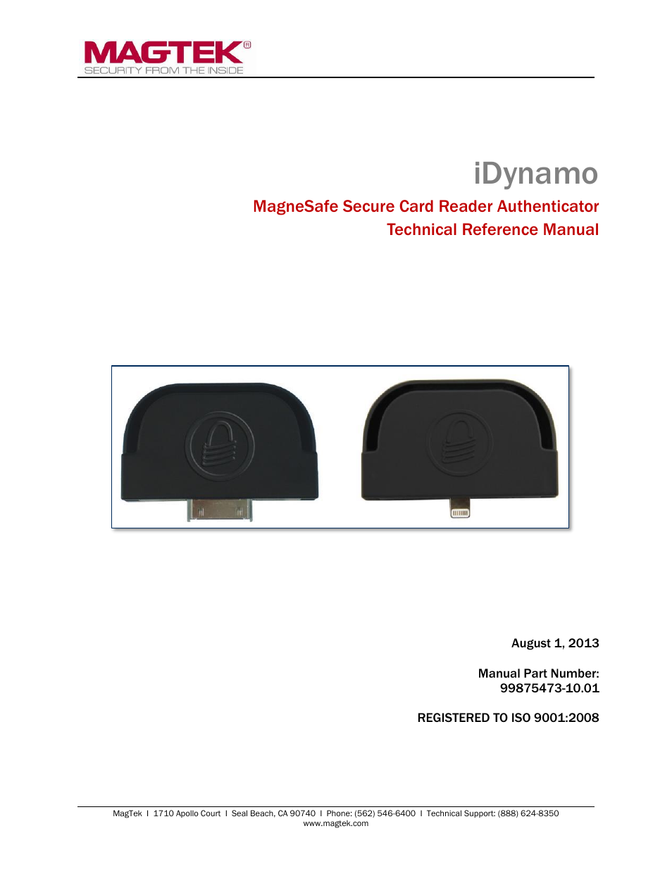 MagTek iDynamo User Manual | 24 pages