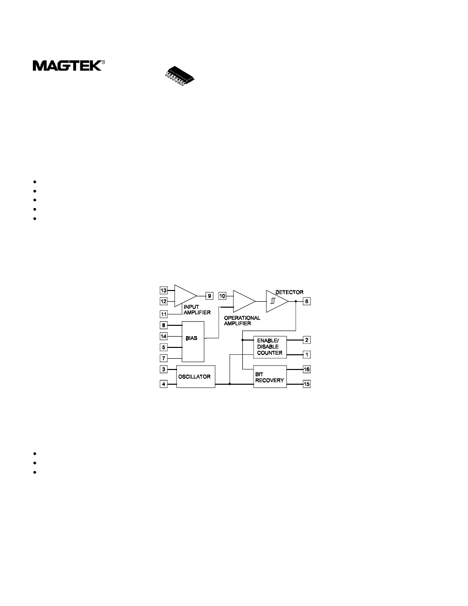 Appendix b. read ic 21006516 spec sheet, Features | MagTek TTL User Manual | Page 27 / 34