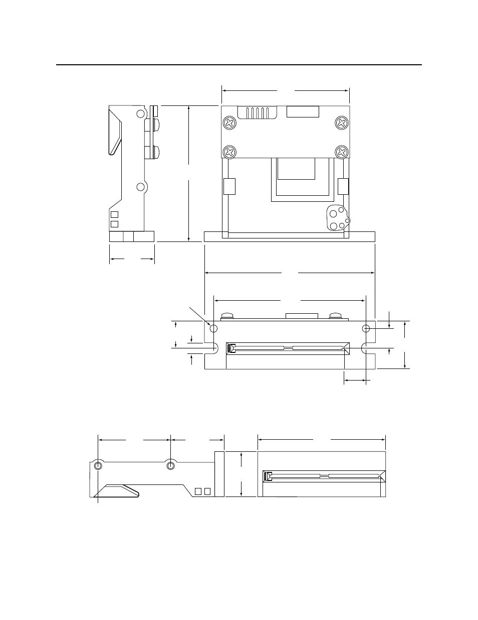 Figure 1-2. intellistripe 50, with small flange, Figure 1-3. intellistripe 50, no flange | MagTek INTELLISTRIPE 50 User Manual | Page 10 / 36