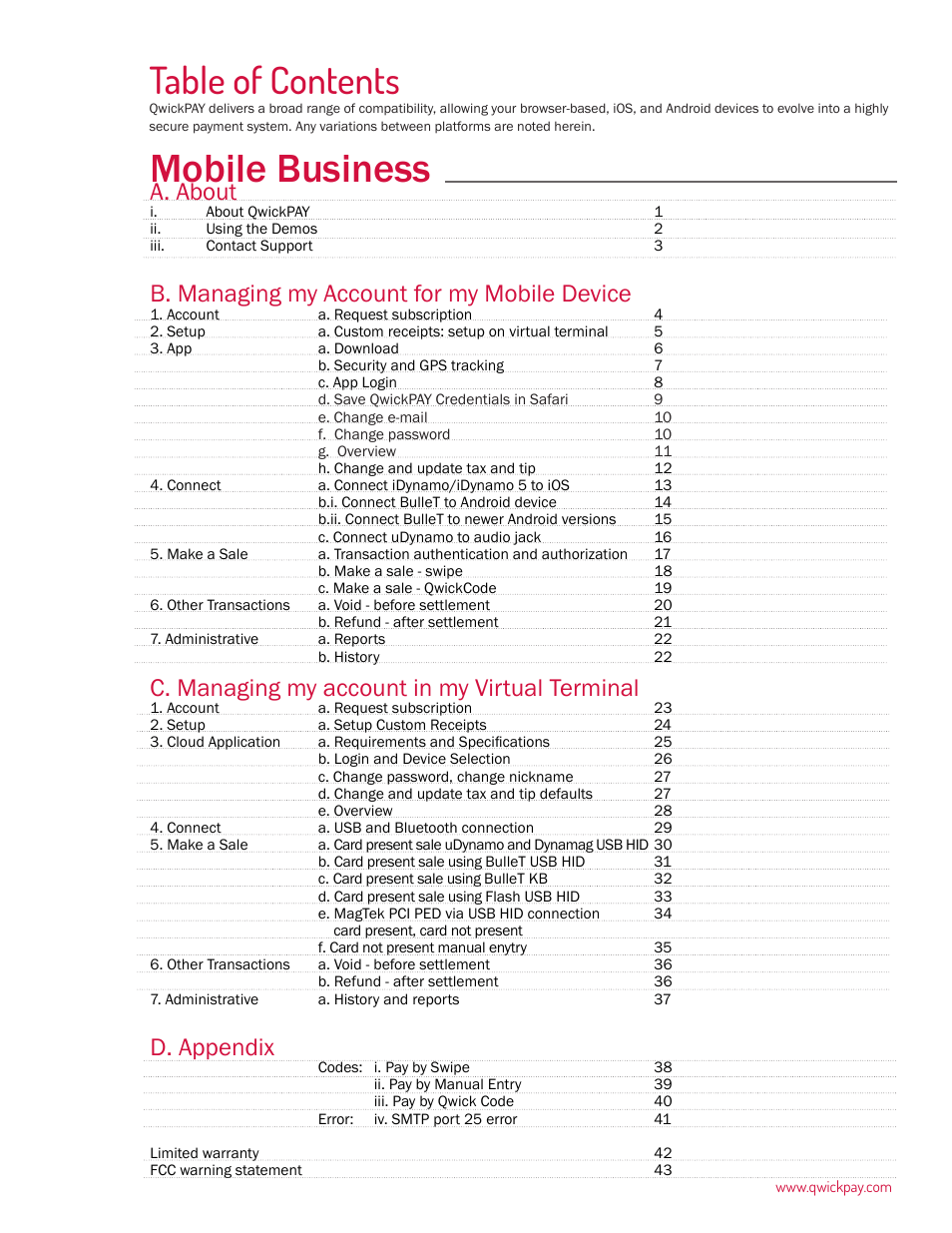 MagTek QwickPAY User Manual | Page 3 / 46