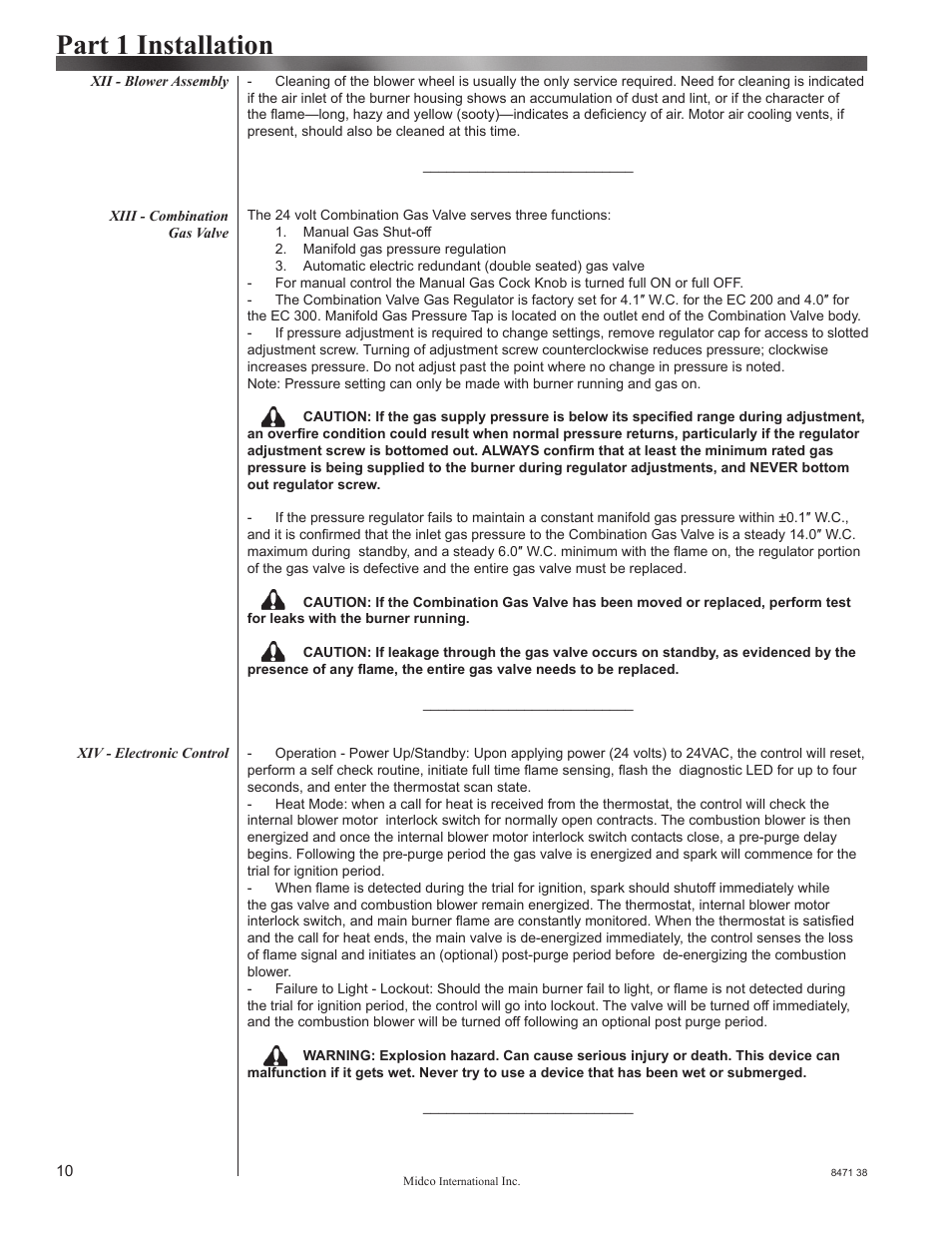 Part 1 installation | Midco EC200 & EC300 User Manual | Page 10 / 14