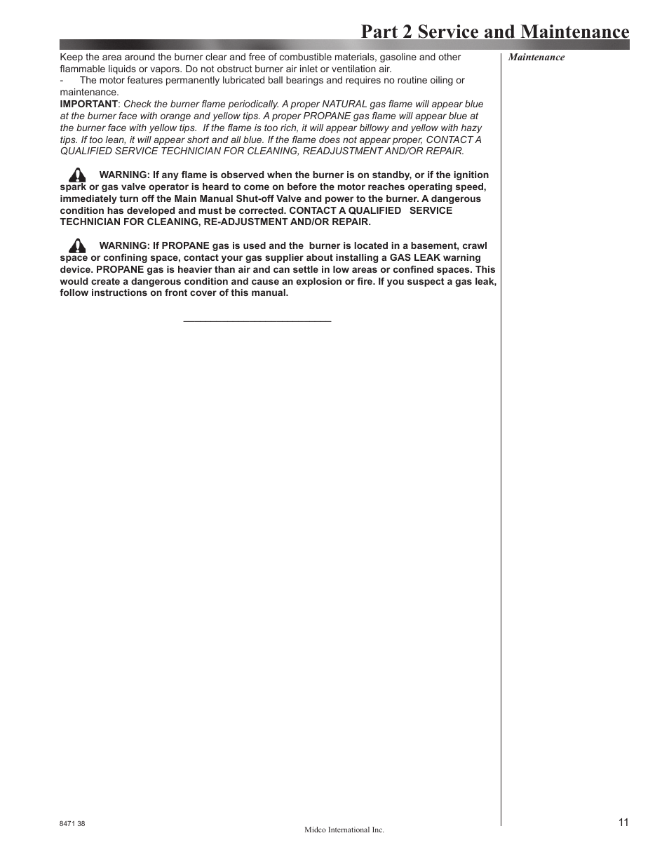 Part 2 service and maintenance | Midco EC200 & EC300 User Manual | Page 11 / 14