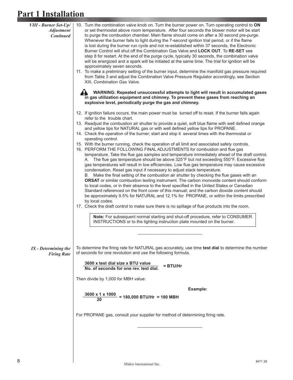 Part 1 installation | Midco EC200 & EC300 User Manual | Page 8 / 14