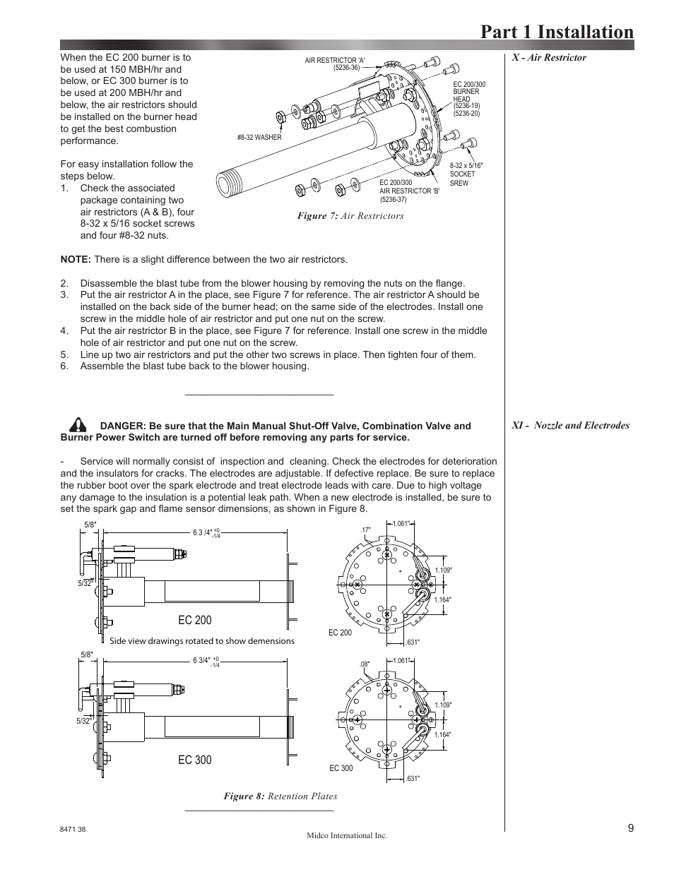 Part 1 installation, Ec 300, Ec 200 | Midco EC200 & EC300 User Manual | Page 9 / 14