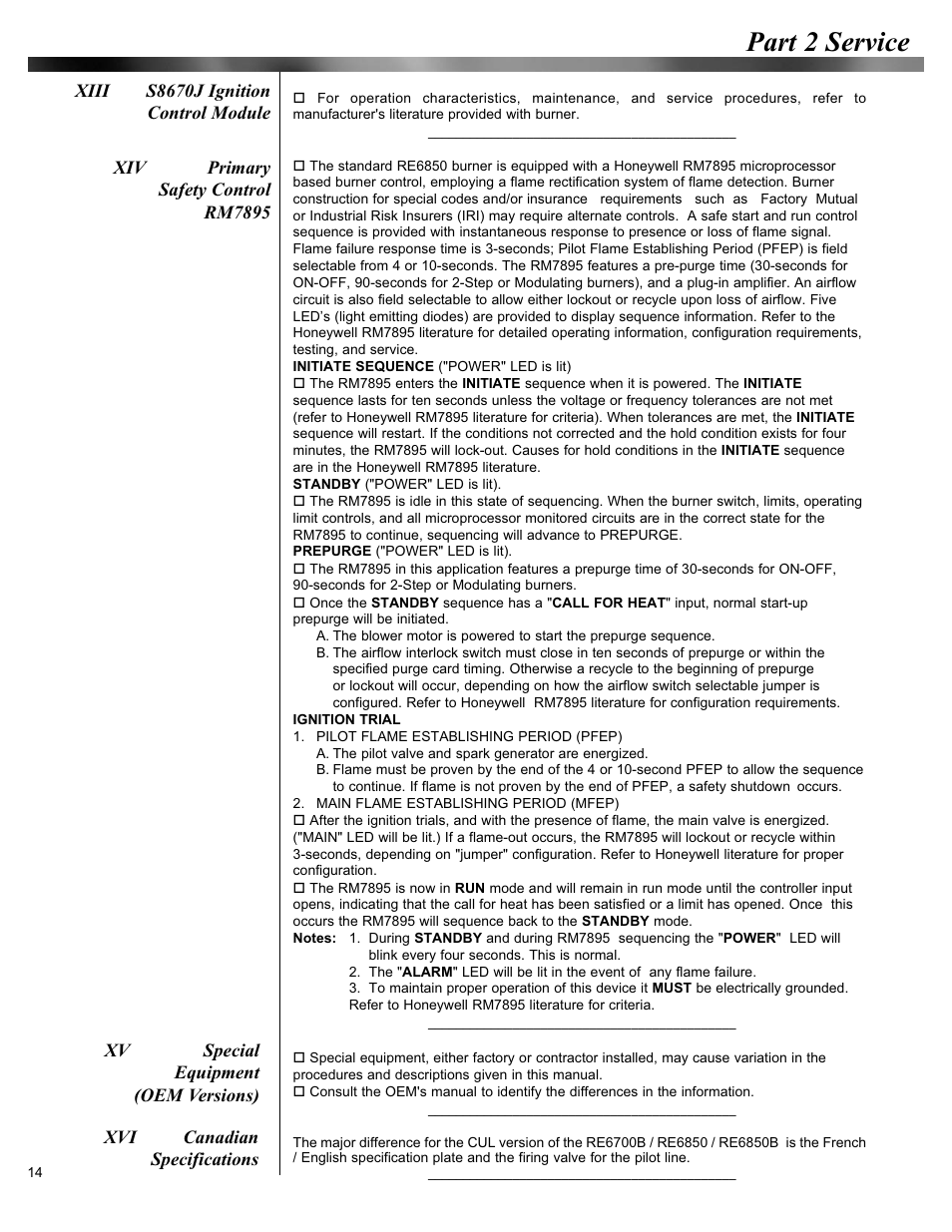 Part 2 service | Midco Economite RE6850B User Manual | Page 14 / 16