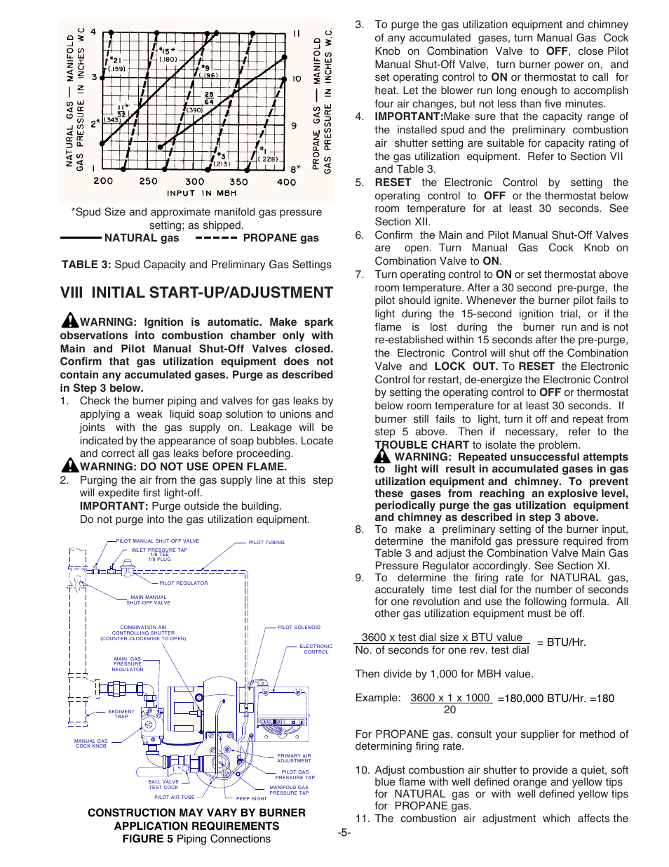 Viii initial start-up/adjustment | Midco 400B-33 User Manual | Page 5 / 9