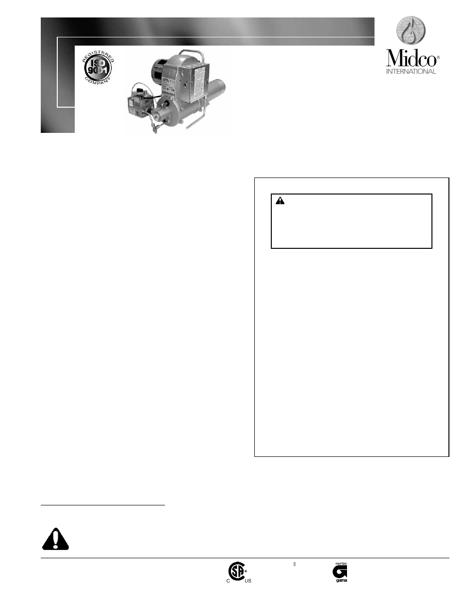 Midco 400B-02 User Manual | 12 pages