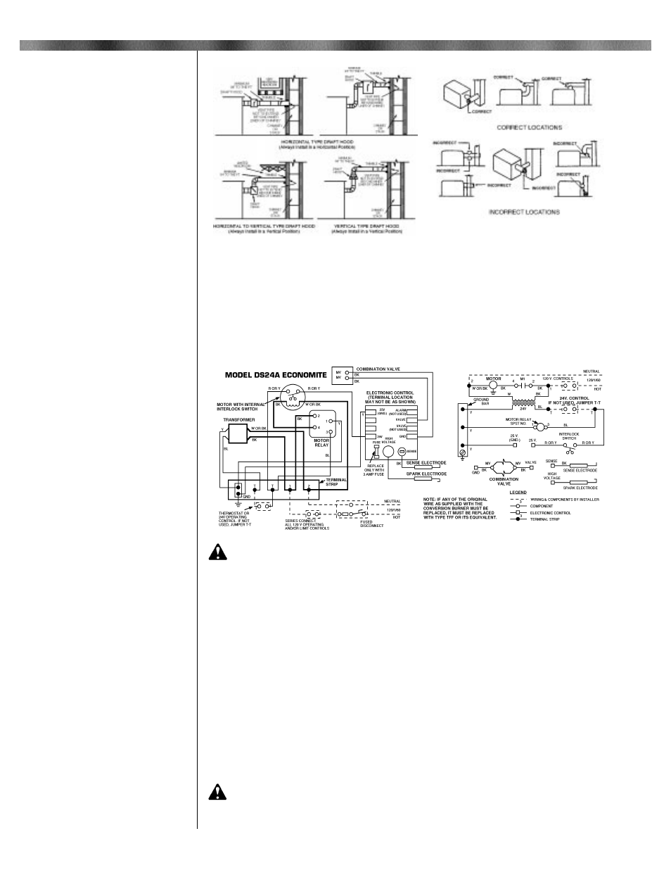 Iv vent connector continued v electrical | Midco DS24A User Manual | Page 4 / 10