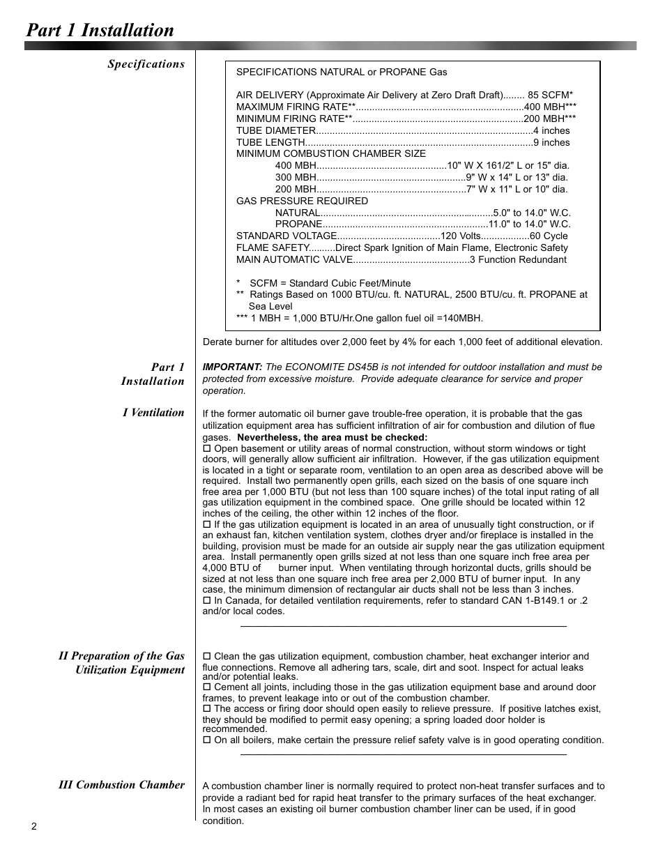 Part 1 installation | Midco DS45B User Manual | Page 2 / 12