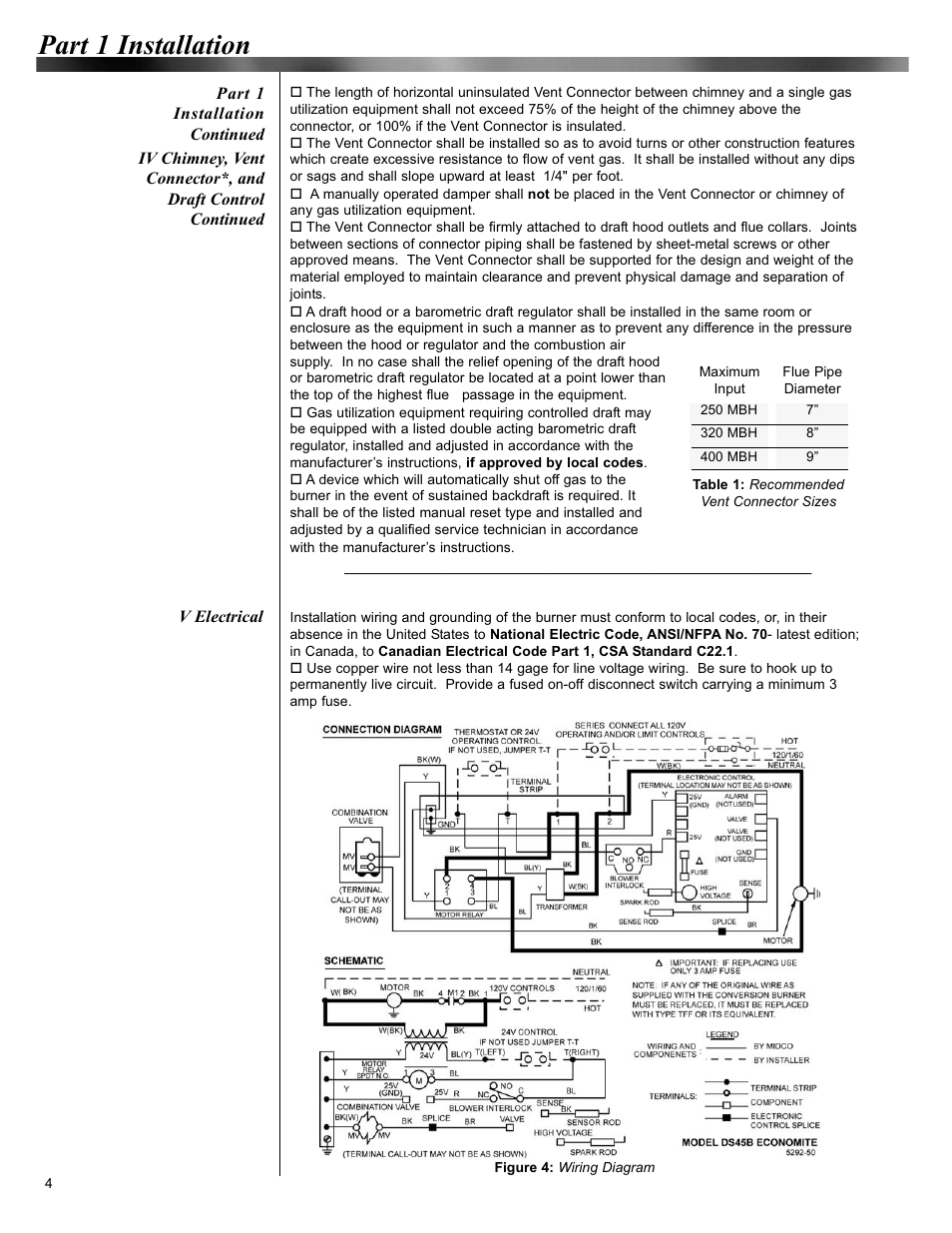 Part 1 installation | Midco DS45B User Manual | Page 4 / 12
