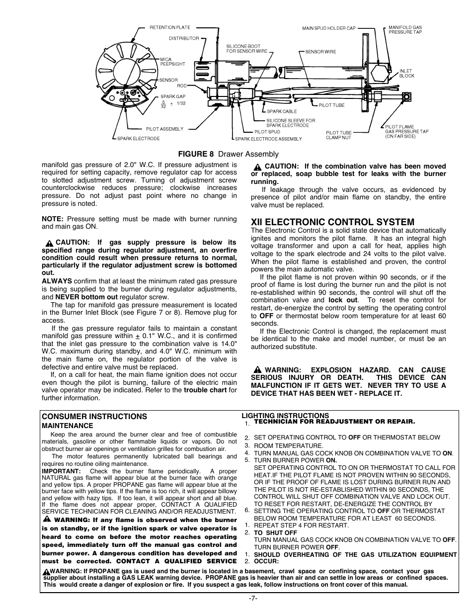 Xii electronic control system | Midco RE32 User Manual | Page 7 / 8