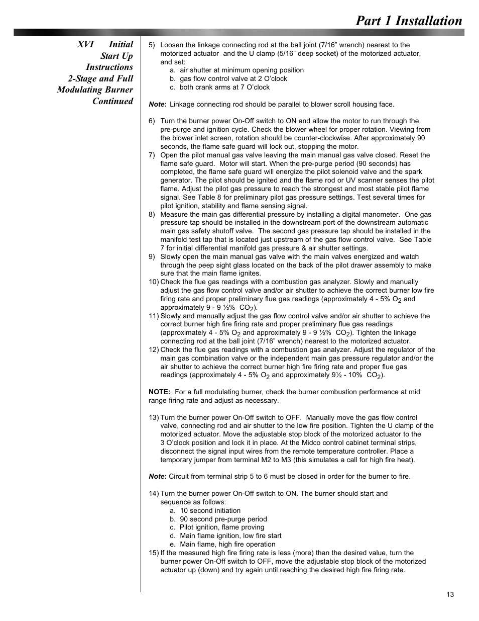Part 1 installation | Midco Unipower MPG Series User Manual | Page 13 / 15