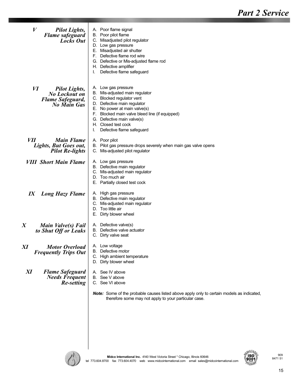 Part 2 service | Midco Unipower MPG Series User Manual | Page 15 / 15