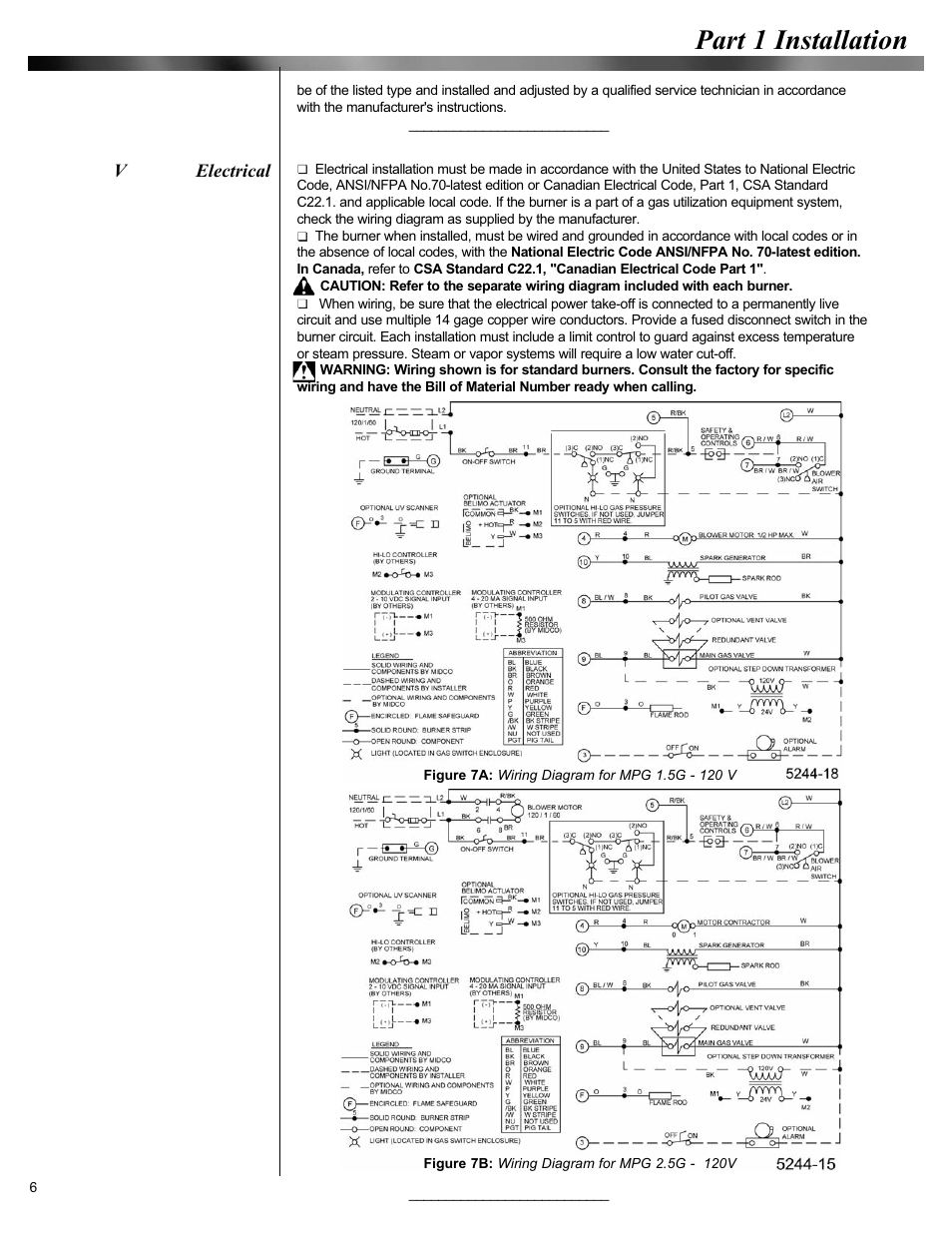 Part 1 installation | Midco Unipower MPG Series User Manual | Page 6 / 15