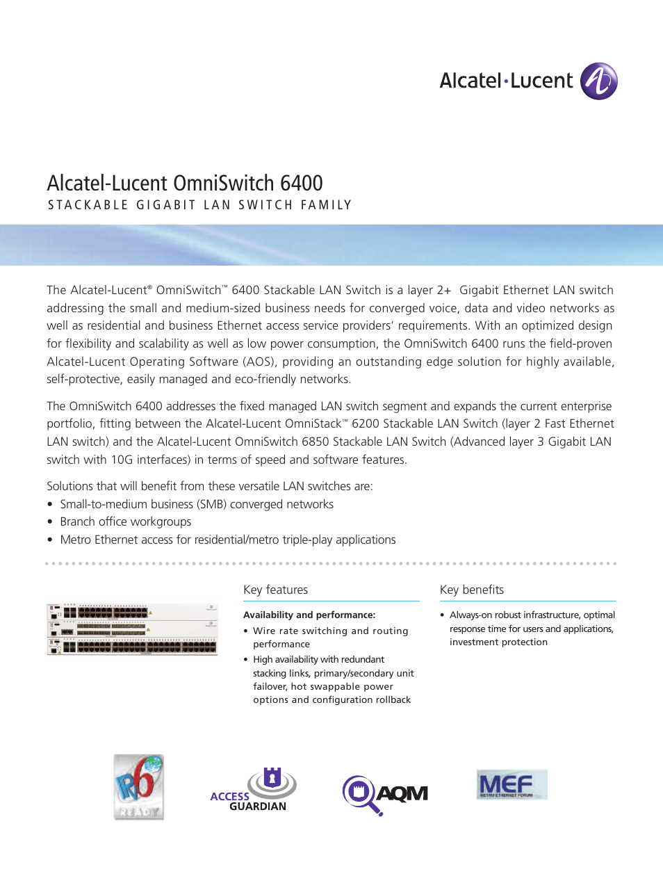 Alcatel-Lucent 6400 User Manual | 8 pages