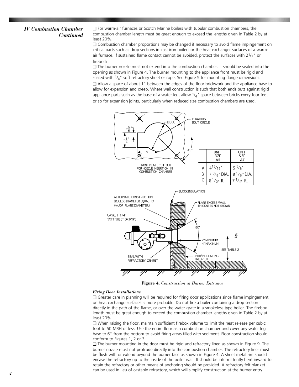 Iv combustion chamber continued | Midco Unipower A-Series User Manual | Page 4 / 12