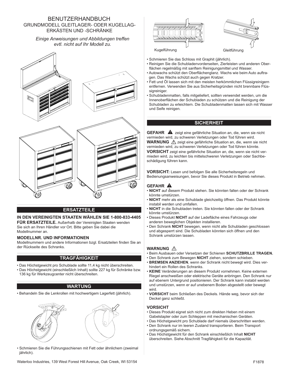 Benutzerhandbuch | Waterloo F1878 User Manual | Page 13 / 16