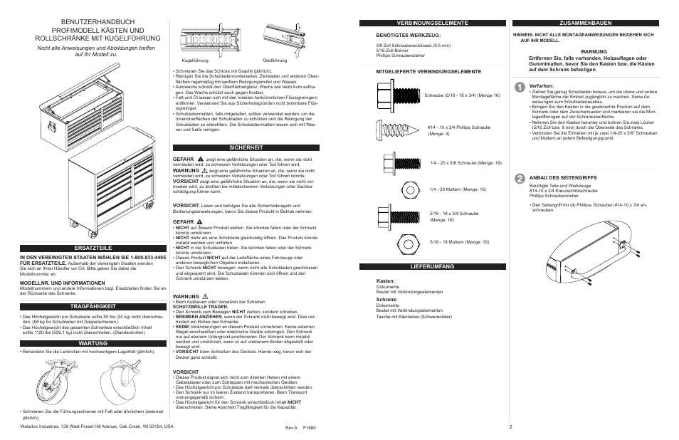 Waterloo F1880 User Manual | Page 9 / 11