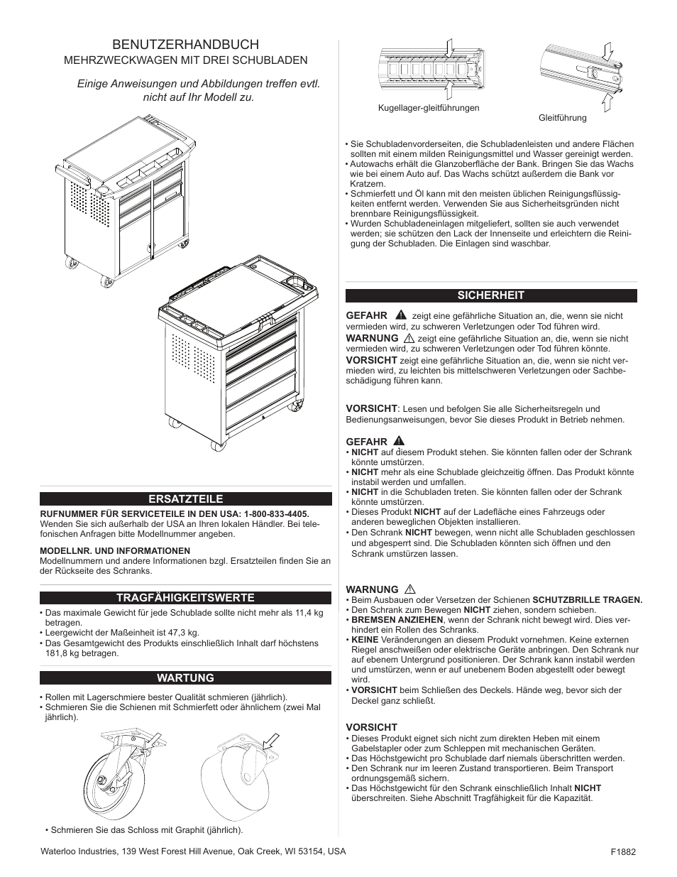 Benutzerhandbuch | Waterloo F1882 User Manual | Page 16 / 20