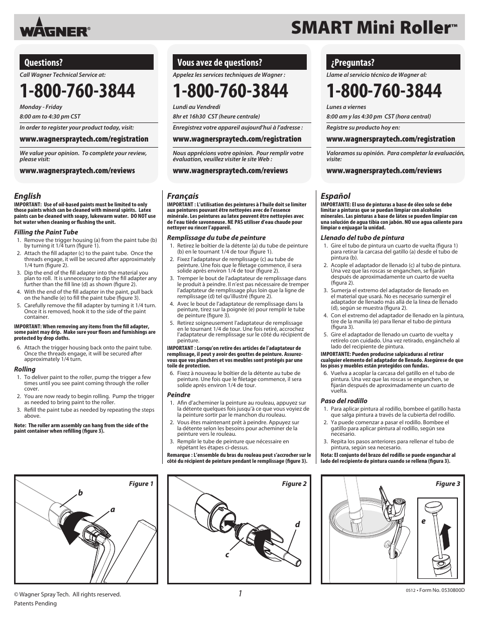 Wagner SMART Mini Roller User Manual | 4 pages