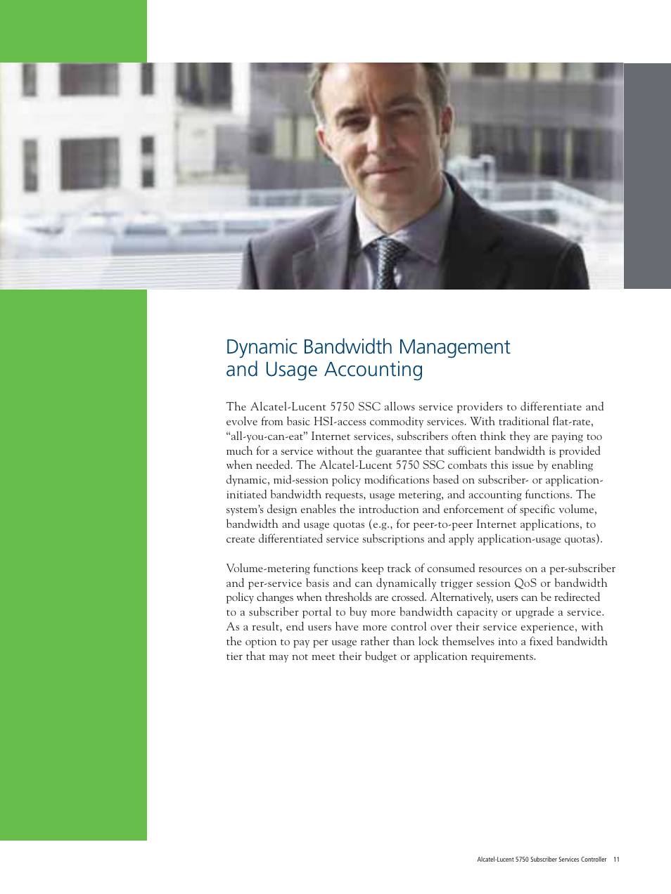 Dynamic bandwidth management and usage accounting | Alcatel-Lucent 5750 SSC User Manual | Page 11 / 16