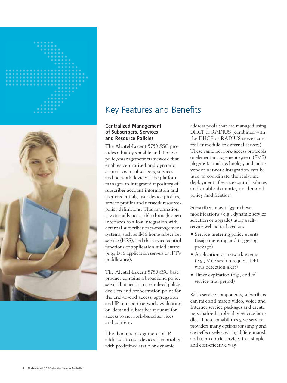 Key features and benefits | Alcatel-Lucent 5750 SSC User Manual | Page 8 / 16