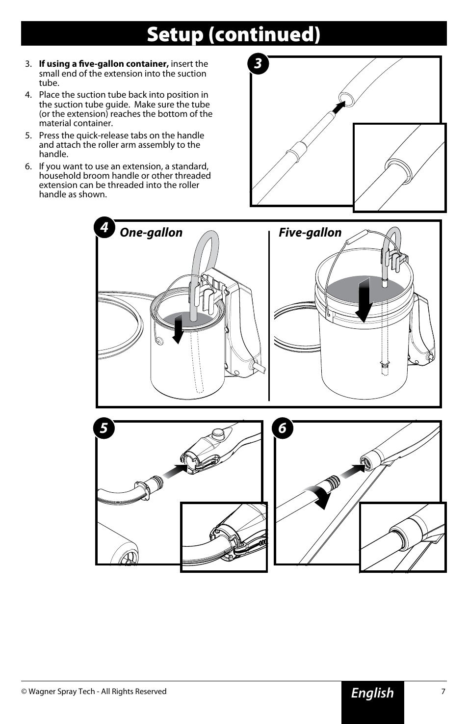 Setup (continued), English | Wagner SMART SideKick Roller User Manual | Page 7 / 16